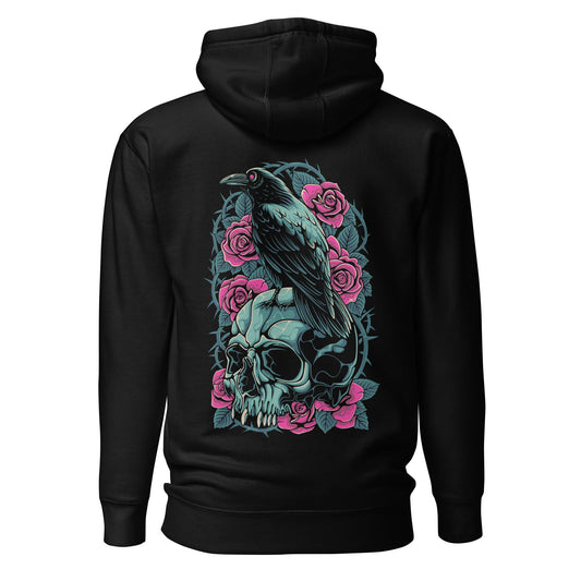 Skull & Crow Unisex Hoodie - Graphic Punks