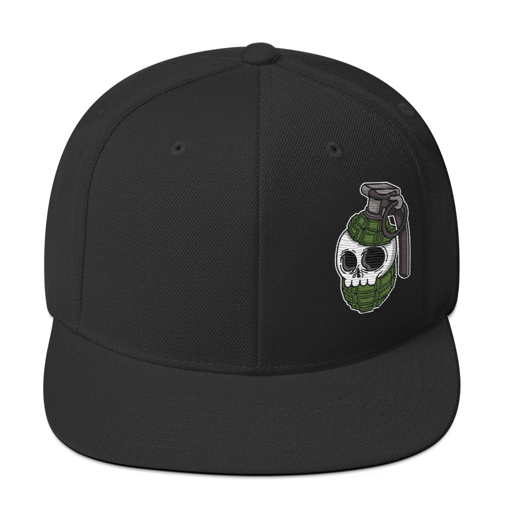 Skull Grenade Snapback Hat - Graphic Punks