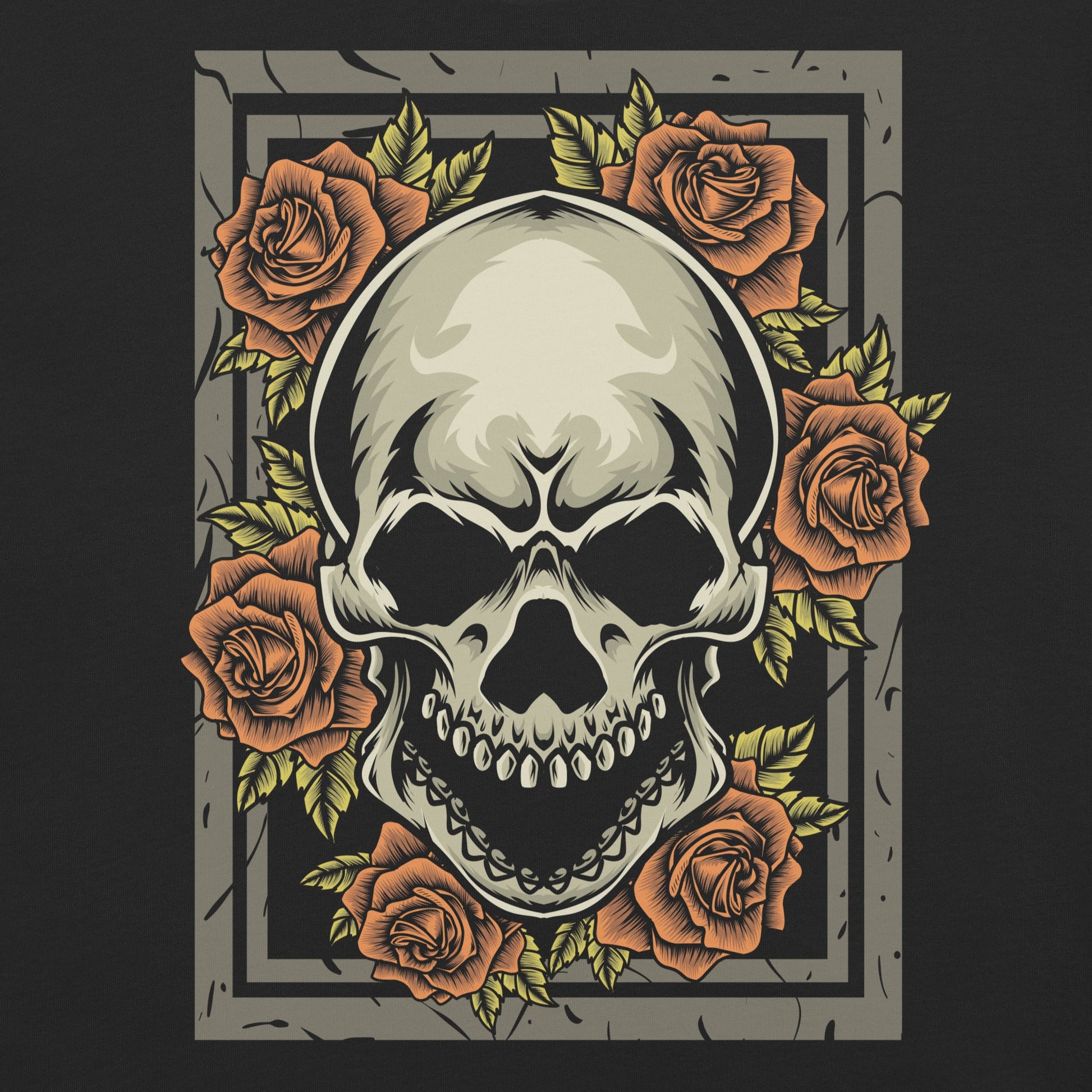 Skull & Roses Garment - Dyed Heavyweight T-Shirt - Graphic Punks