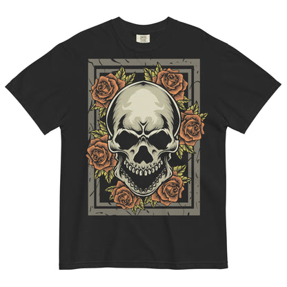 Skull & Roses Garment - Dyed Heavyweight T-Shirt - Graphic Punks
