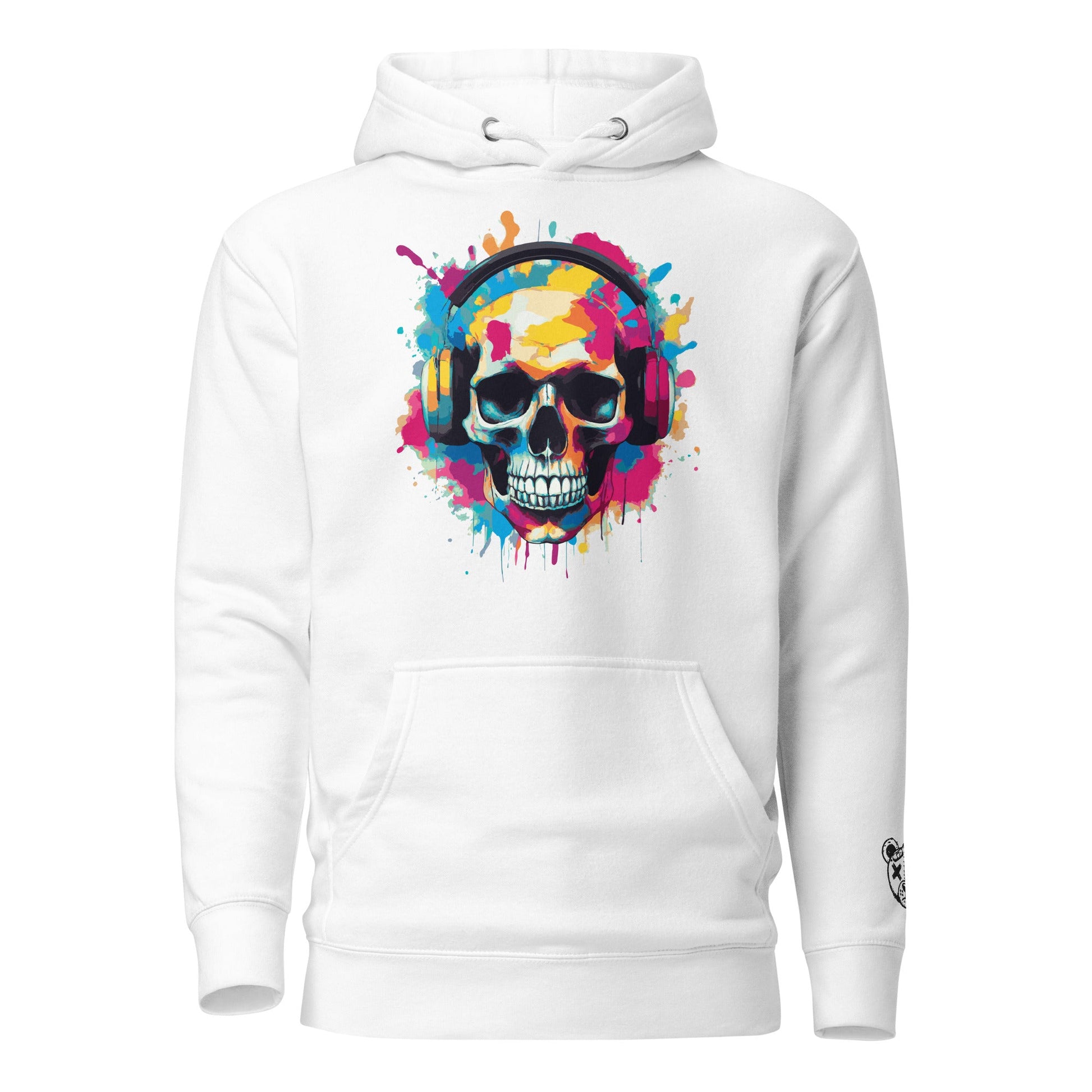 Skull With Headphones Unisex Hoodie - Graphic Punks