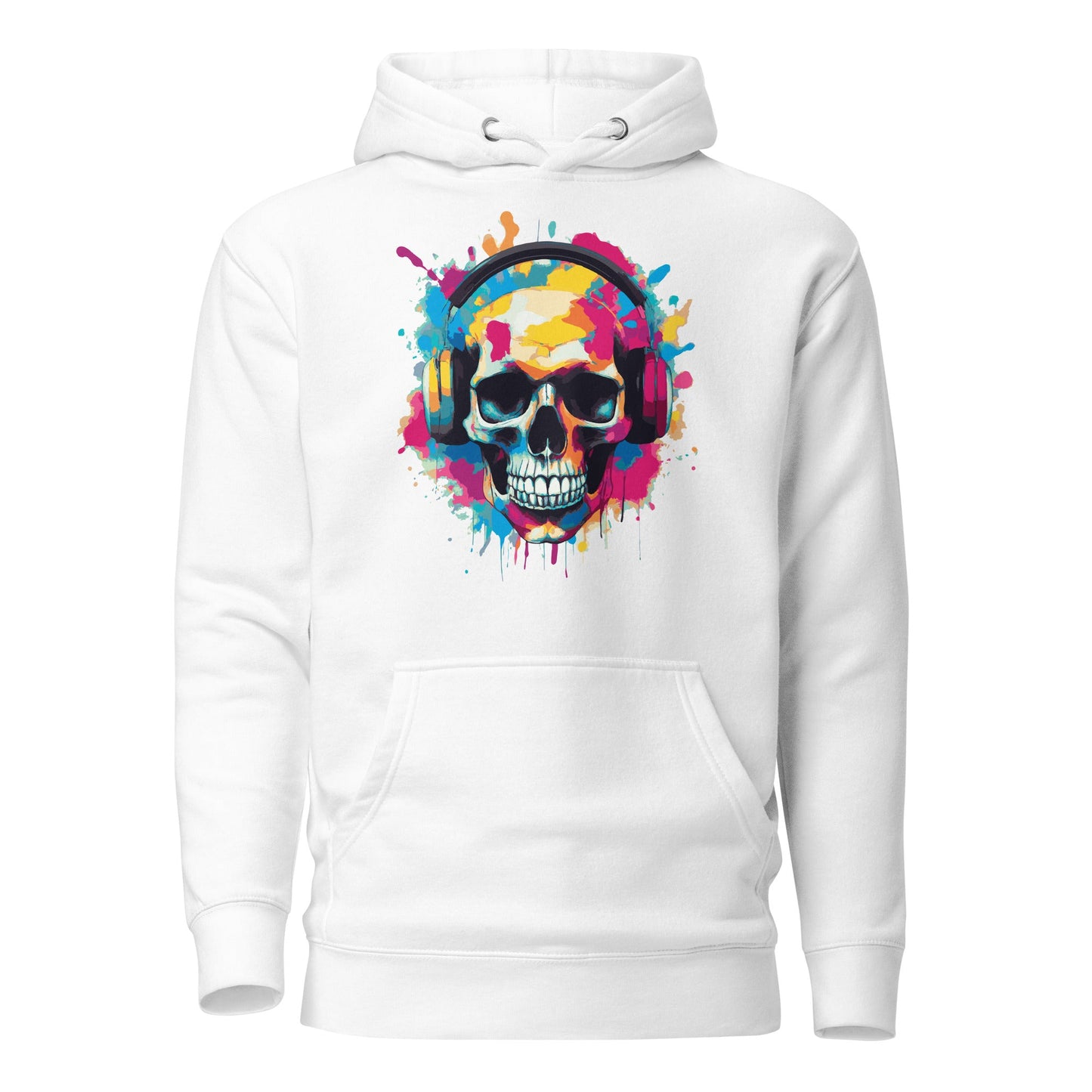 Skull With Headphones Unisex Hoodie - Graphic Punks