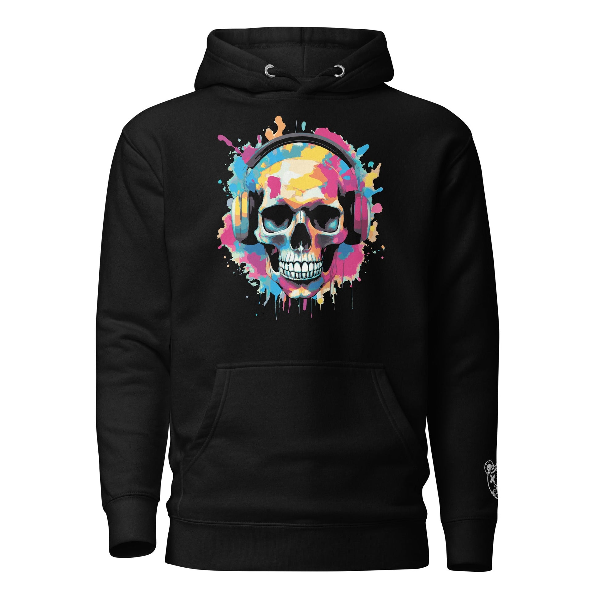 Skull With Headphones Unisex Hoodie - Graphic Punks