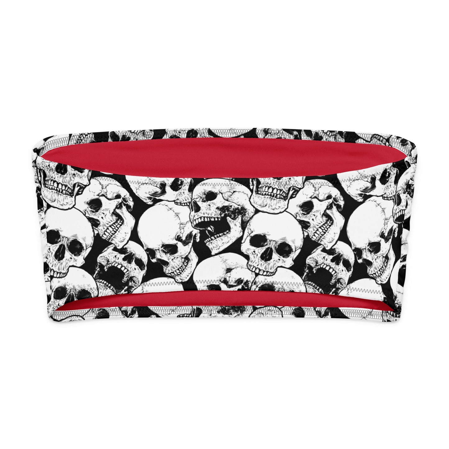 Skulls Bandeau Bikini Top - Graphic Punks