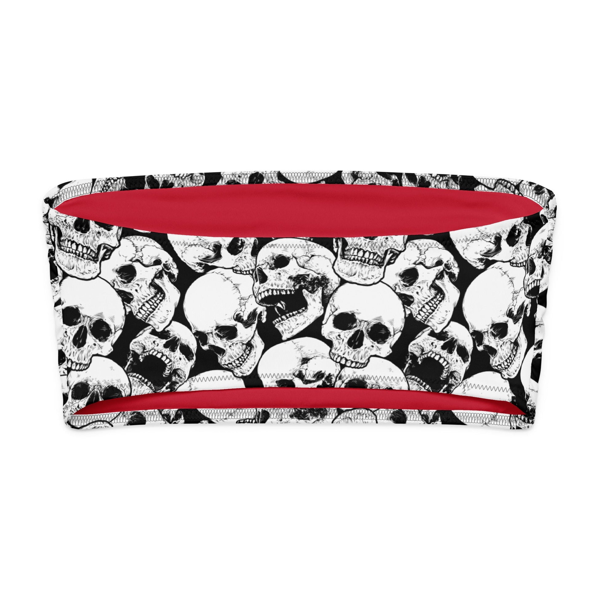 Skulls Bandeau Bikini Top - Graphic Punks