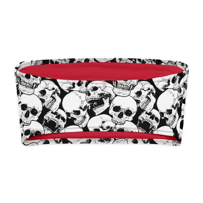 Skulls Bandeau Bikini Top - Graphic Punks
