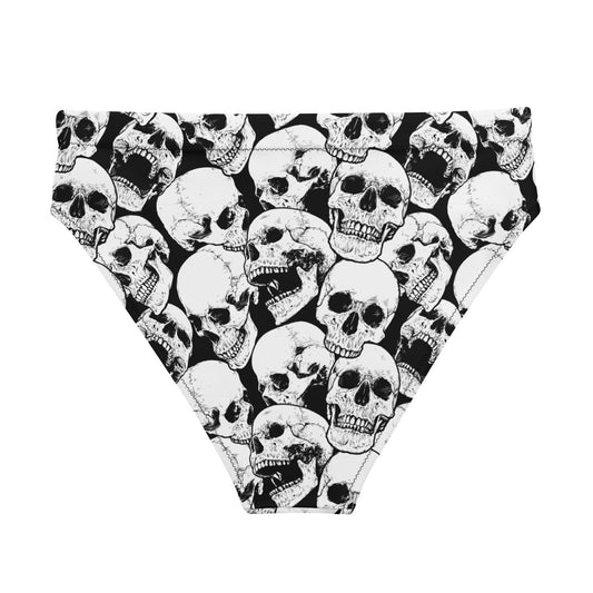 Skulls High - Waisted Bikini Bottom - Graphic Punks