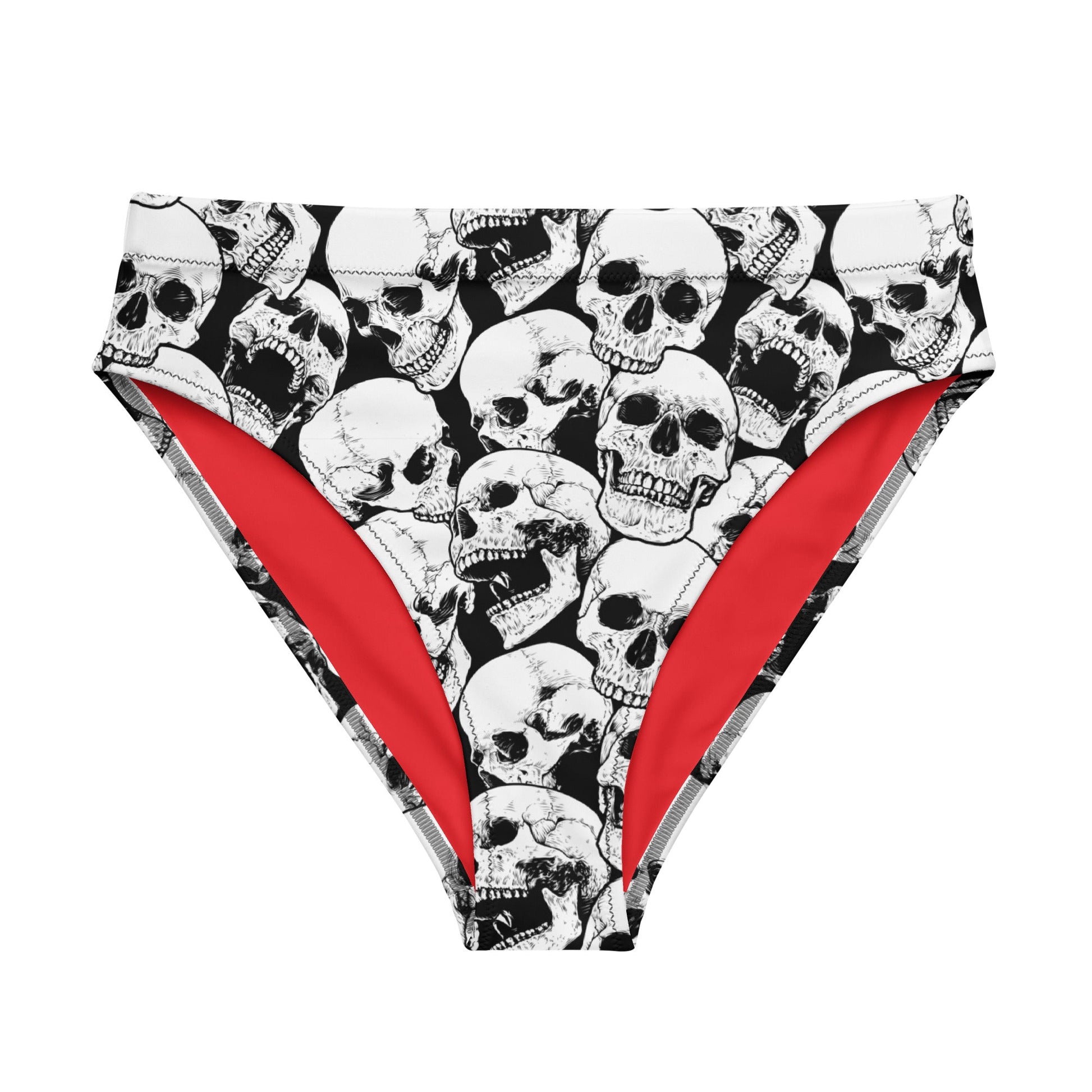 Skulls High - Waisted Bikini Bottom - Graphic Punks