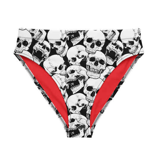 Skulls High - Waisted Bikini Bottom - Graphic Punks