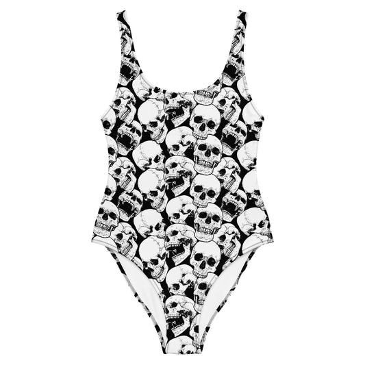 Skulls One - Piece Swimsuit - Graphic Punks