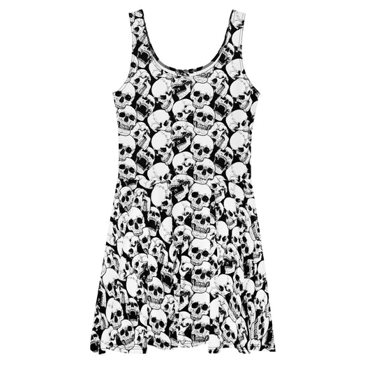 Skulls Skater Dress - Graphic Punks