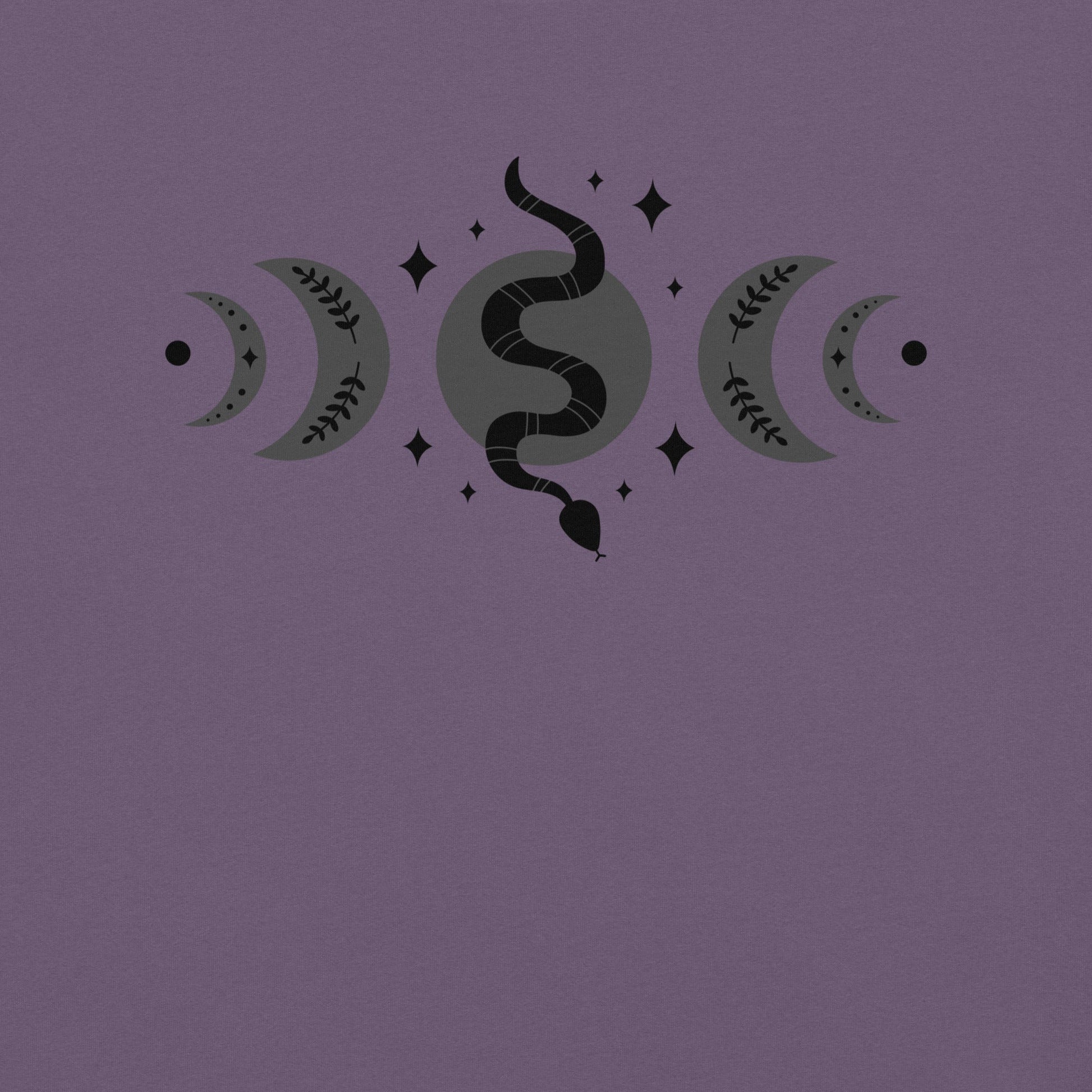 Snake & Moon Garment - Dyed Heavyweight T-Shirt - Graphic Punks