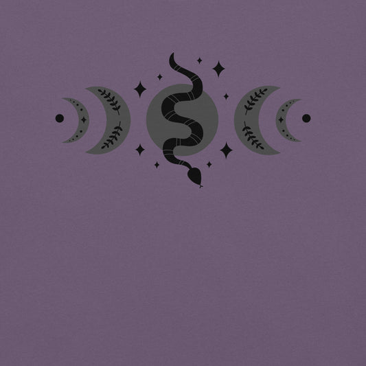 Snake & Moon Garment - Dyed Heavyweight T-Shirt - Graphic Punks