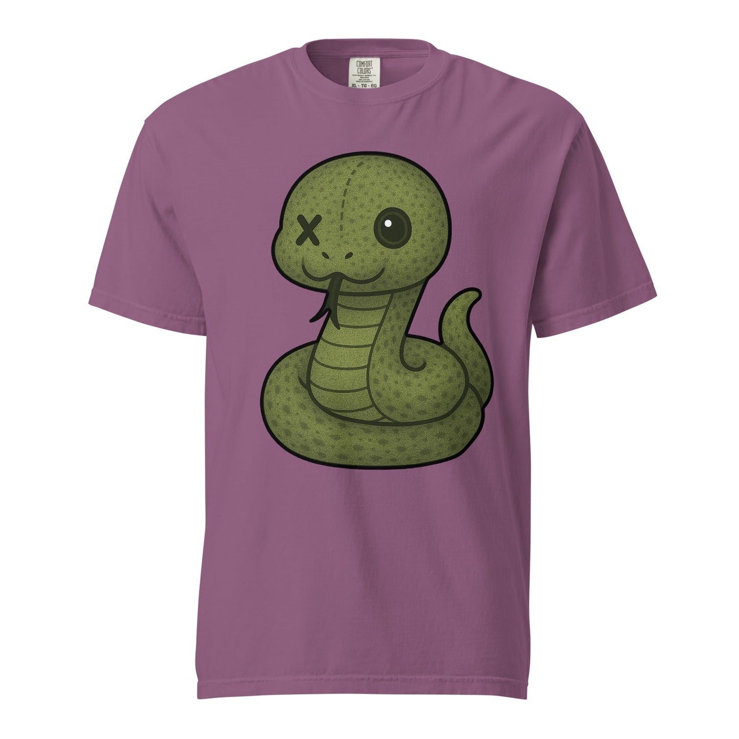 Snake Plushie Unisex Garment - Dyed Heavyweight T-Shirt - Graphic Punks