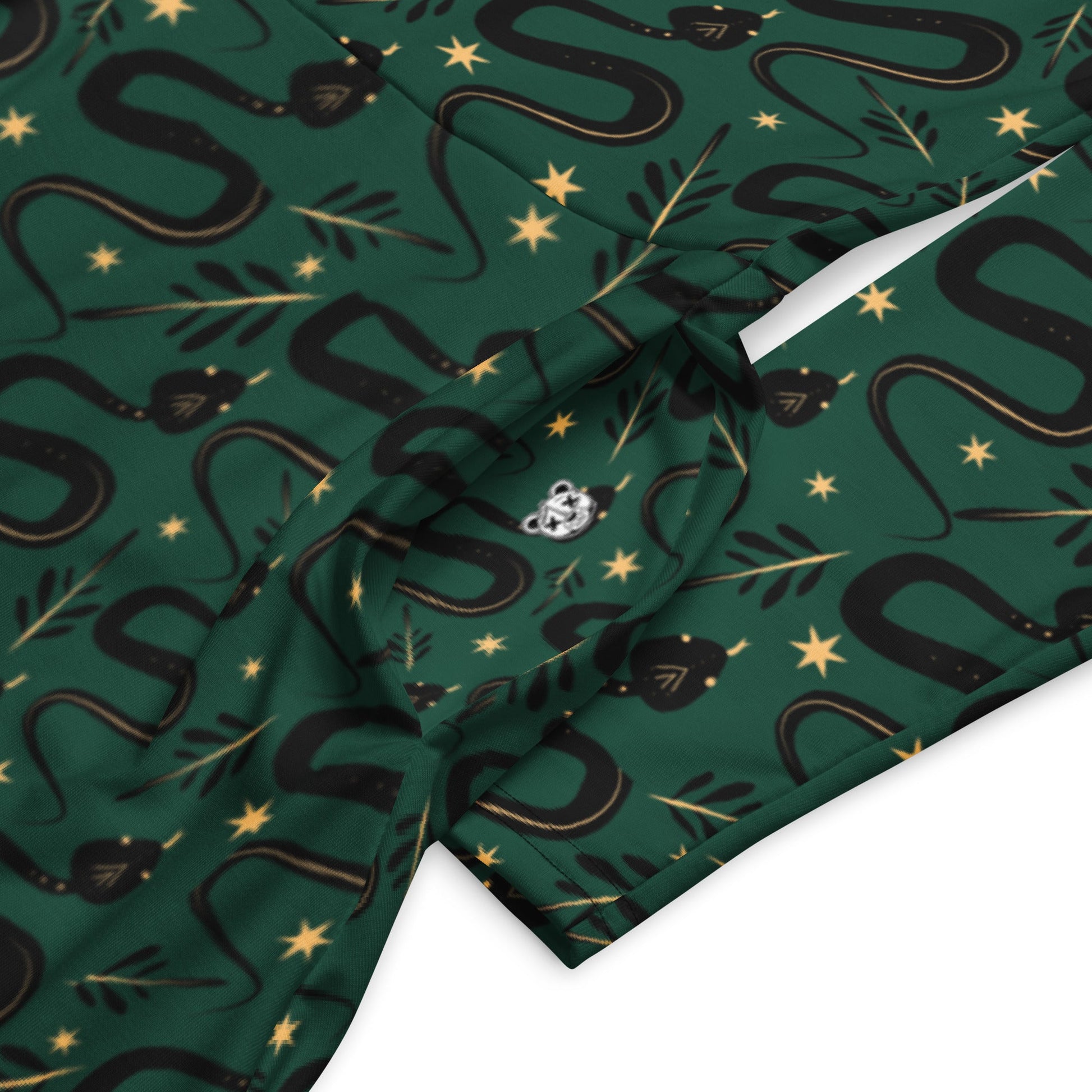 Snaked Green Long Sleeve Midi Dress - Graphic Punks
