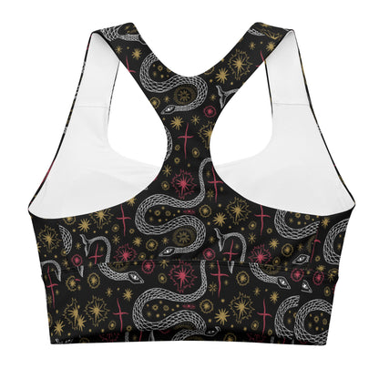 Snakes Longline Sports Bra - Graphic Punks