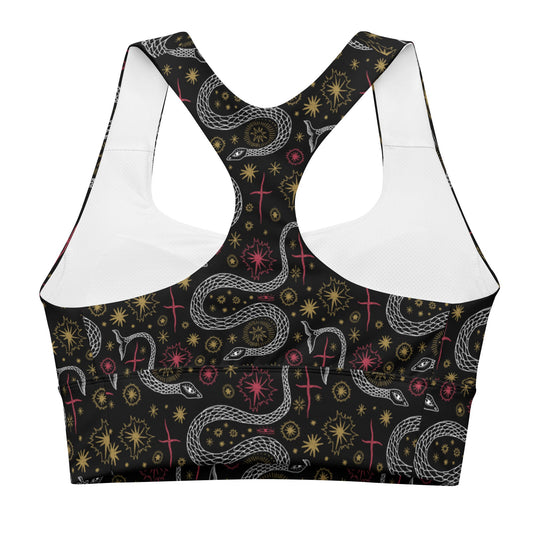 Snakes Longline Sports Bra - Graphic Punks