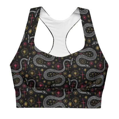 Snakes Longline Sports Bra - Graphic Punks