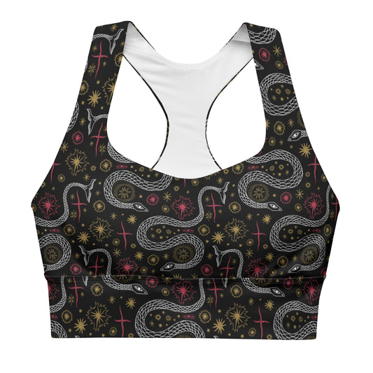 Snakes Longline Sports Bra - Graphic Punks