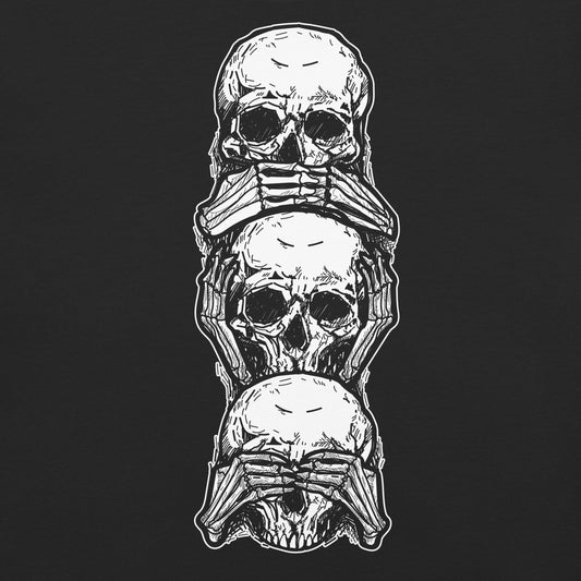 Speak, Hear, See, No Evil Garment - Dyed Heavyweight T-Shirt - Graphic Punks