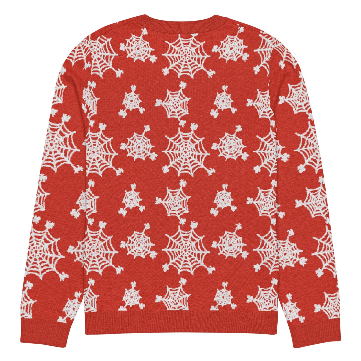 Spiderweb Snowflake Knitted Crew Neck Sweater - Graphic Punks