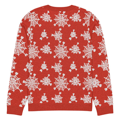 Spiderweb Snowflake Knitted Crew Neck Sweater - Graphic Punks