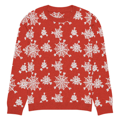 Spiderweb Snowflake Knitted Crew Neck Sweater - Graphic Punks