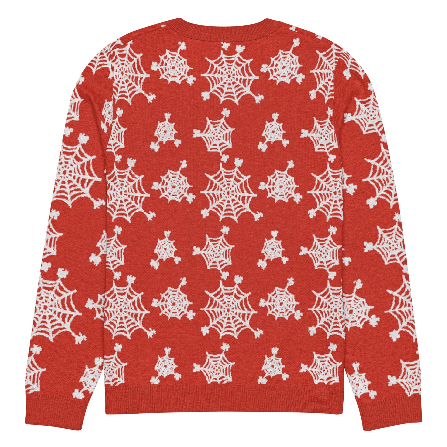 Spiderweb Snowflake Knitted Crew Neck Sweater - Graphic Punks