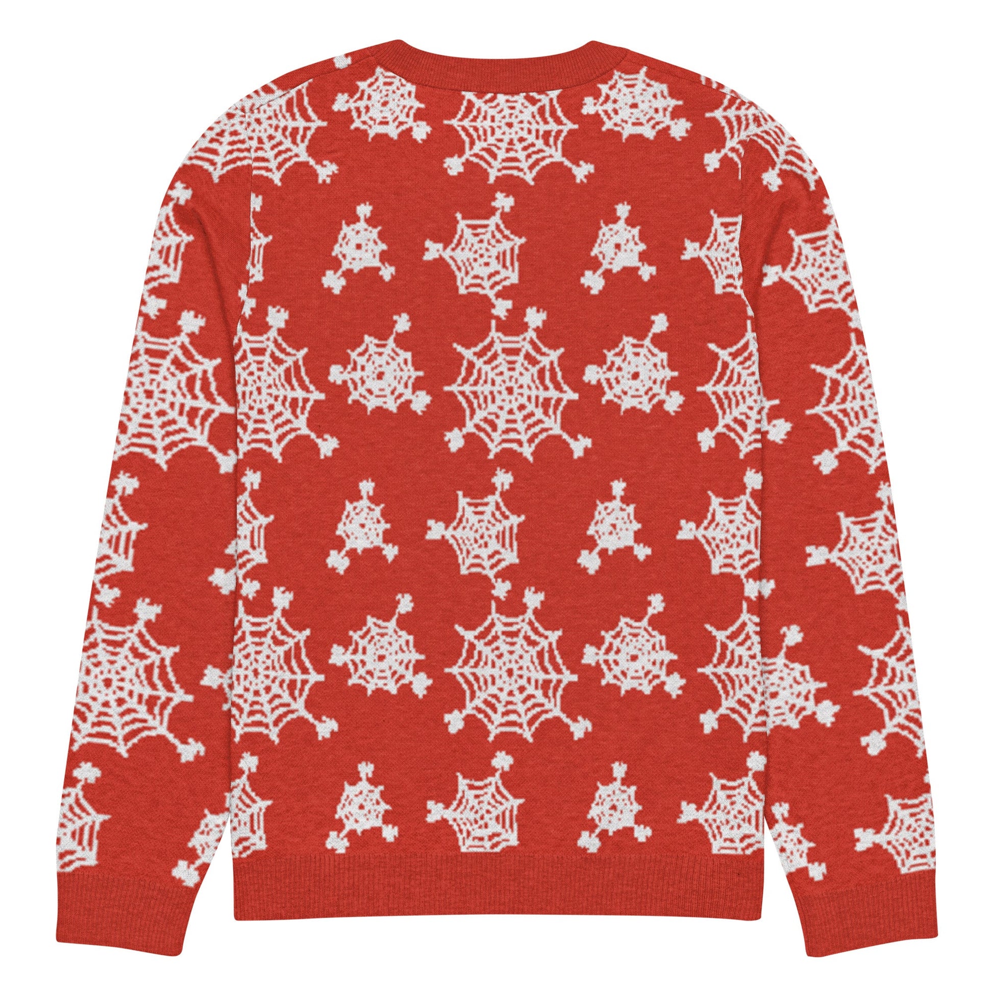 Spiderweb Snowflake Knitted Crew Neck Sweater - Graphic Punks