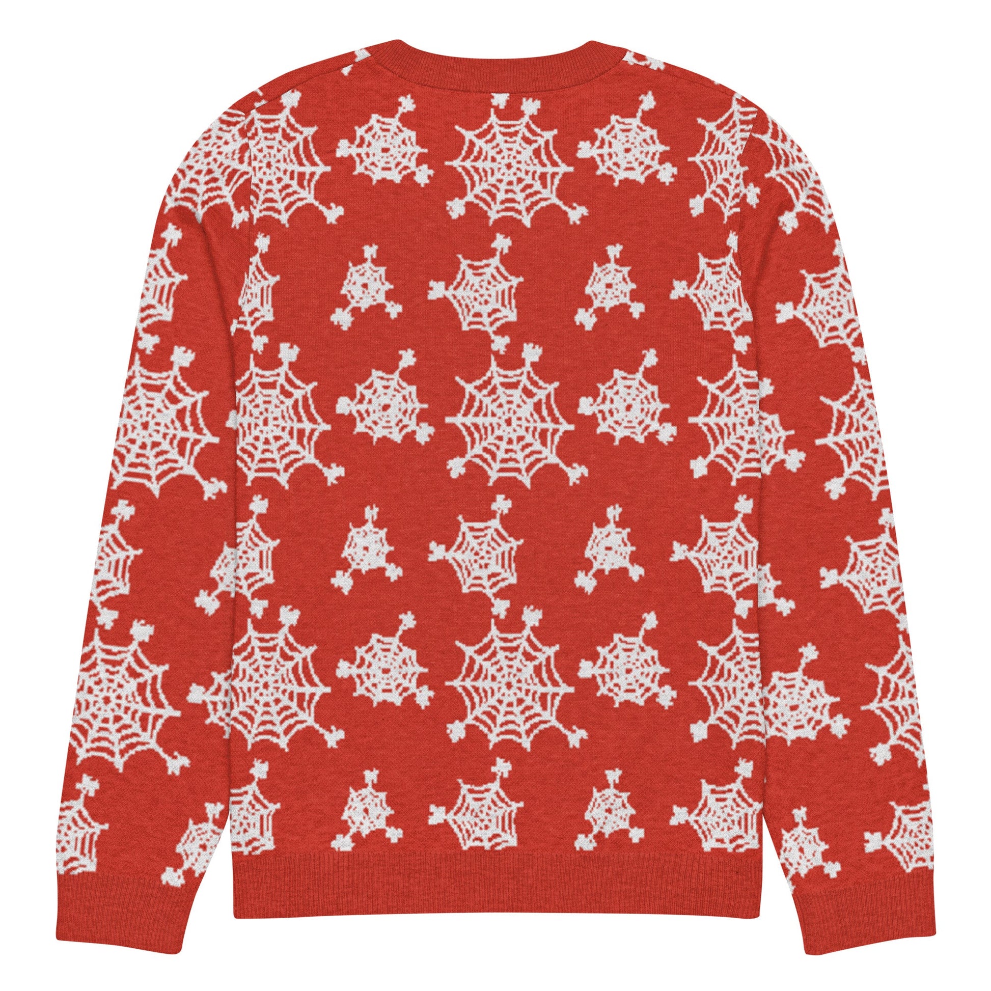 Spiderweb Snowflake Knitted Crew Neck Sweater - Graphic Punks