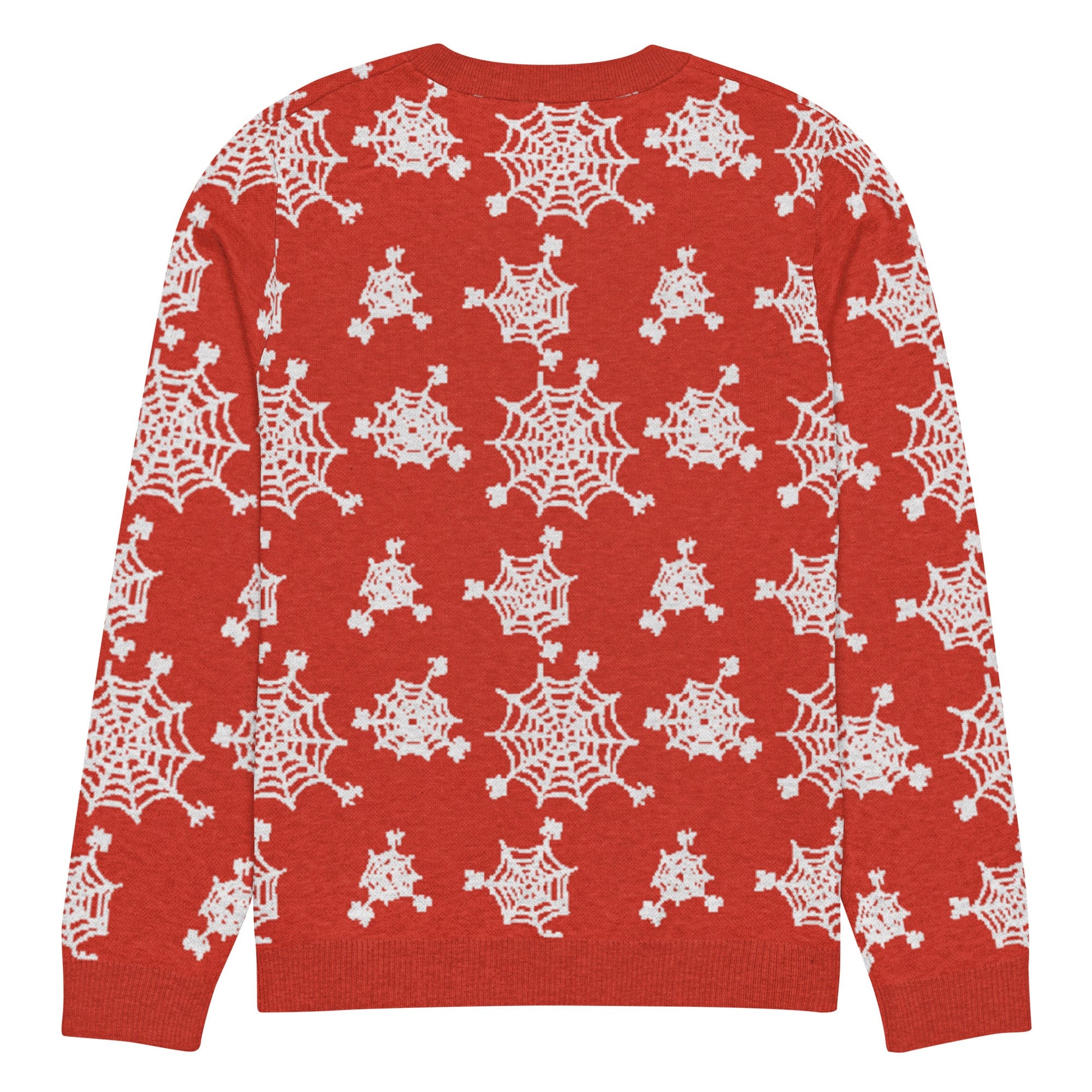 Spiderweb Snowflake Knitted Crew Neck Sweater - Graphic Punks