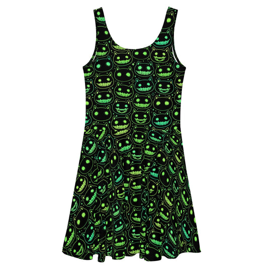 Spooky Cat Skater Dress - Graphic Punks