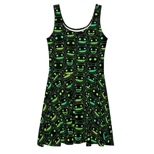 Spooky Cat Skater Dress - Graphic Punks