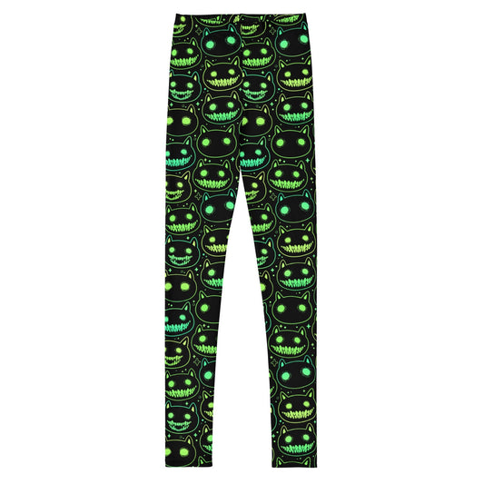 Spooky Cat Youth Leggings - Graphic Punks