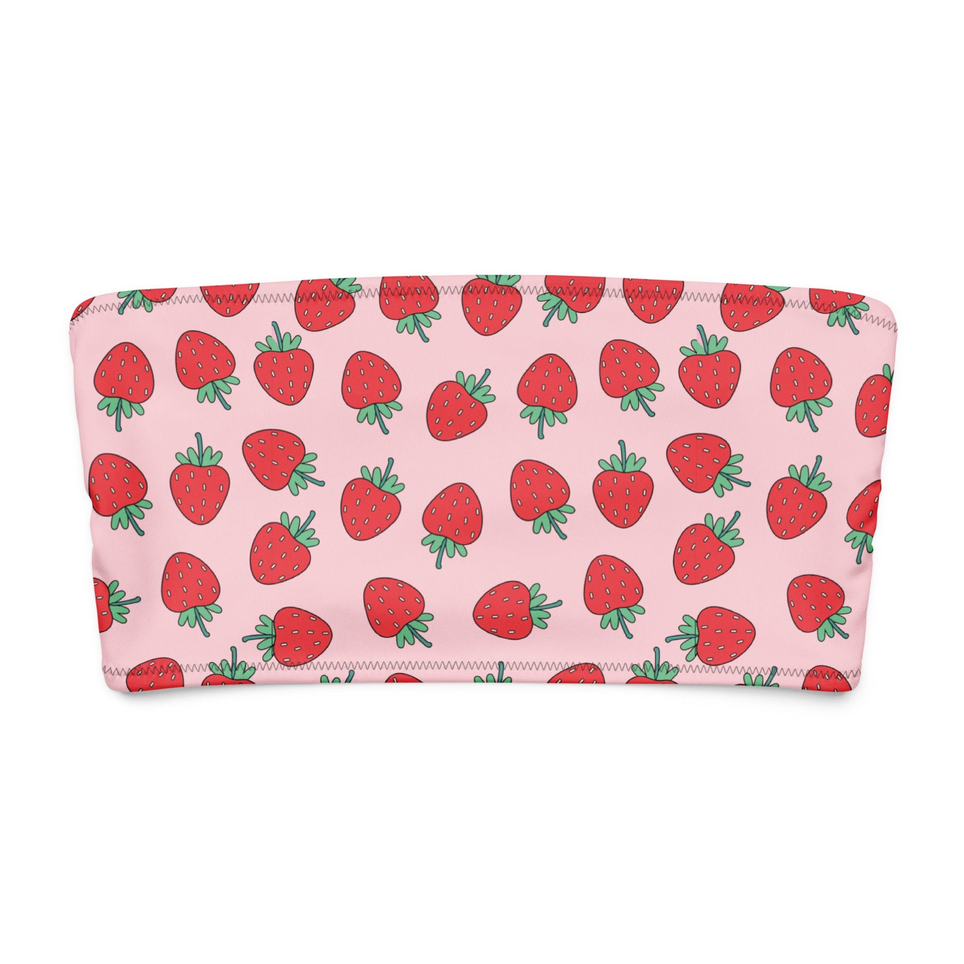 Strawberry Patch Bandeau Bikini Top - Graphic Punks