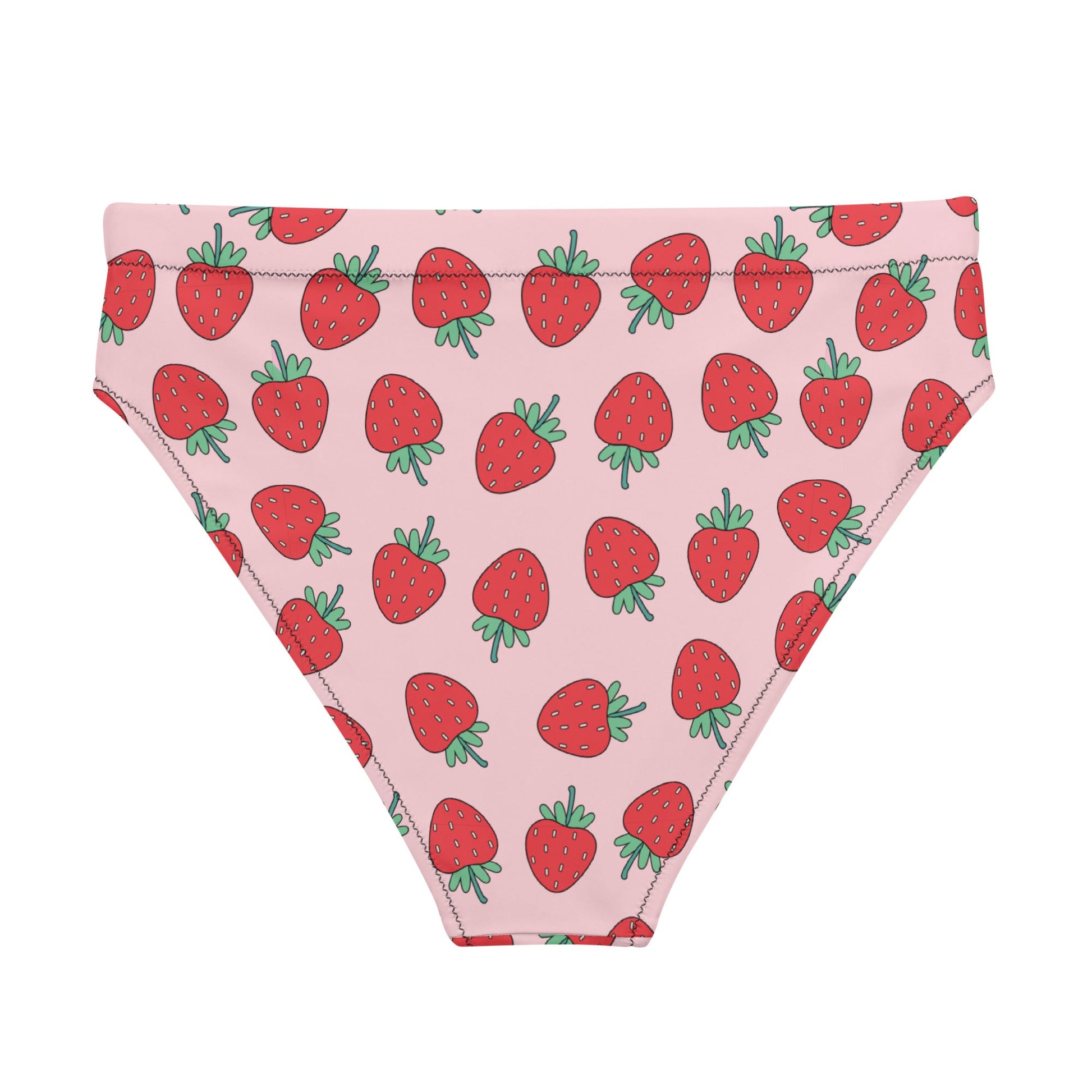 Strawberry Patch High - Waisted Bikini Bottom - Graphic Punks