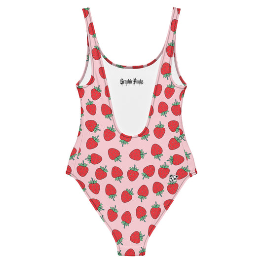 Strawberry Patch One - Piece Swimsuit - Graphic Punks