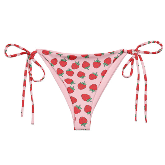 Strawberry Patch String Bikini Bottom - Graphic Punks
