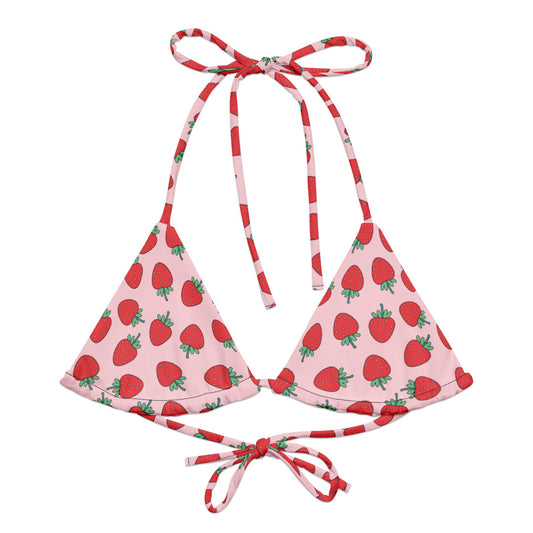 Strawberry Patch String Bikini Top - Graphic Punks