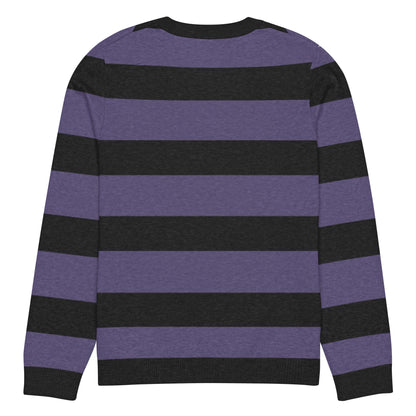 Striped Knitted Crew Neck Sweater - Graphic Punks