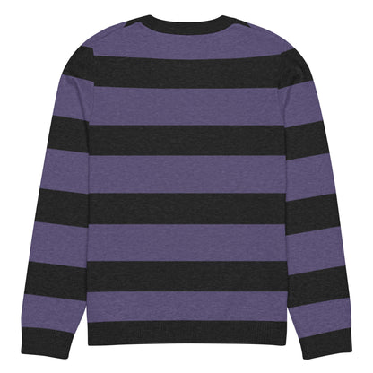 Striped Knitted Crew Neck Sweater - Graphic Punks