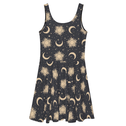 Sun and Moon Skater Dress - Graphic Punks