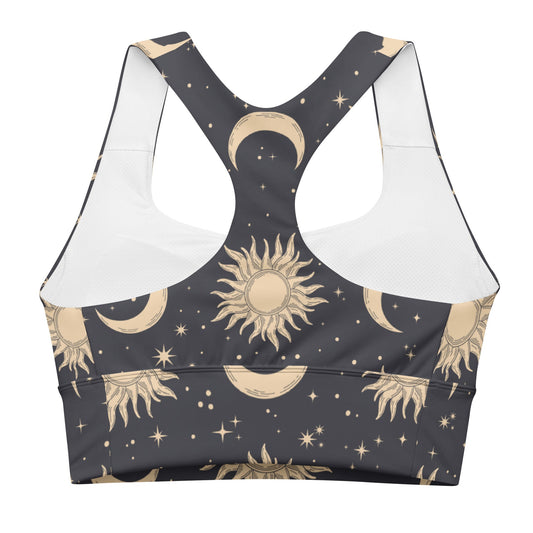 Sun & Moon Longline Sports Bra - Graphic Punks