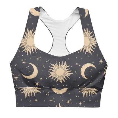 Sun & Moon Longline Sports Bra - Graphic Punks