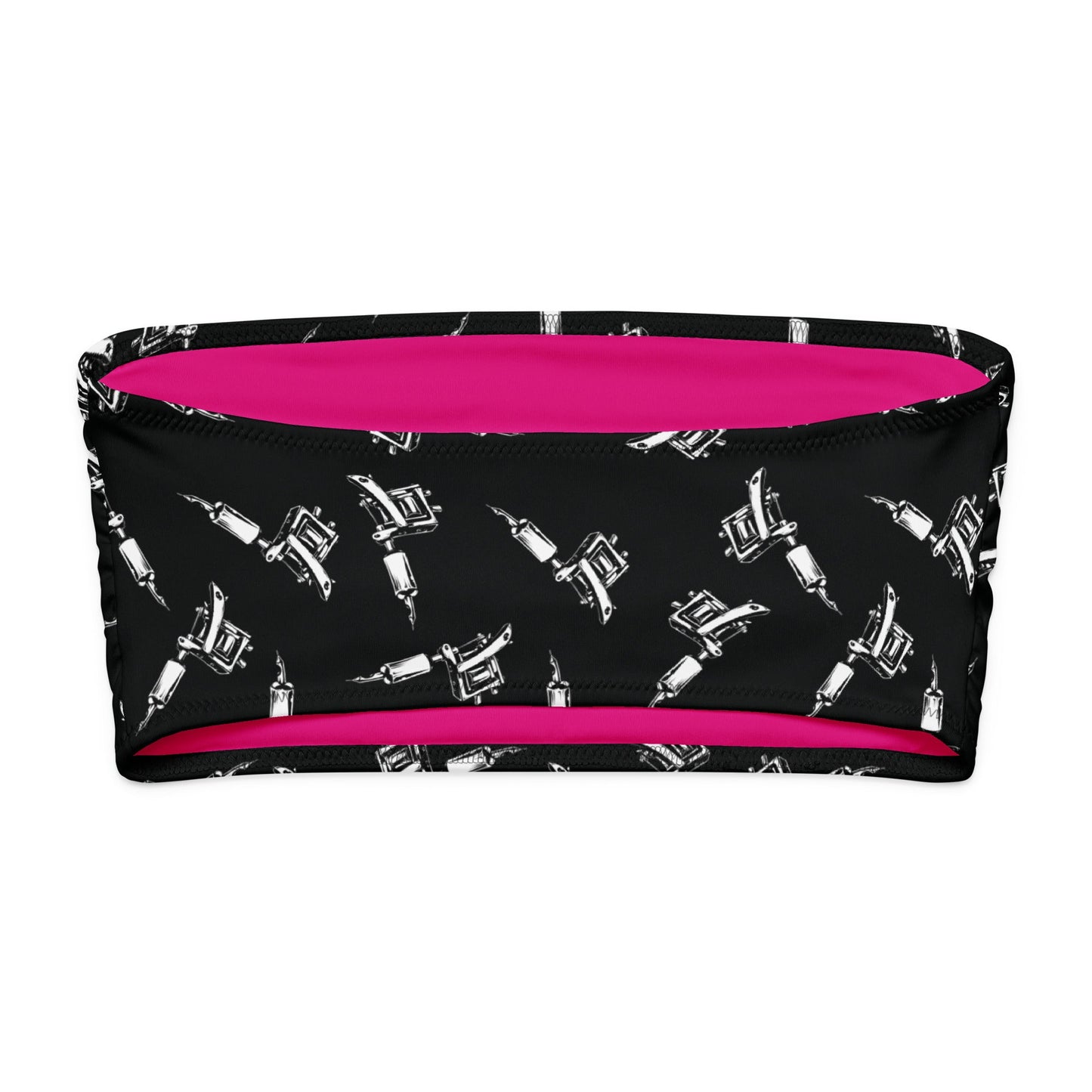 Tattoo Machine Bandeau Bikini Top - Graphic Punks