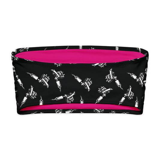 Tattoo Machine Bandeau Bikini Top - Graphic Punks
