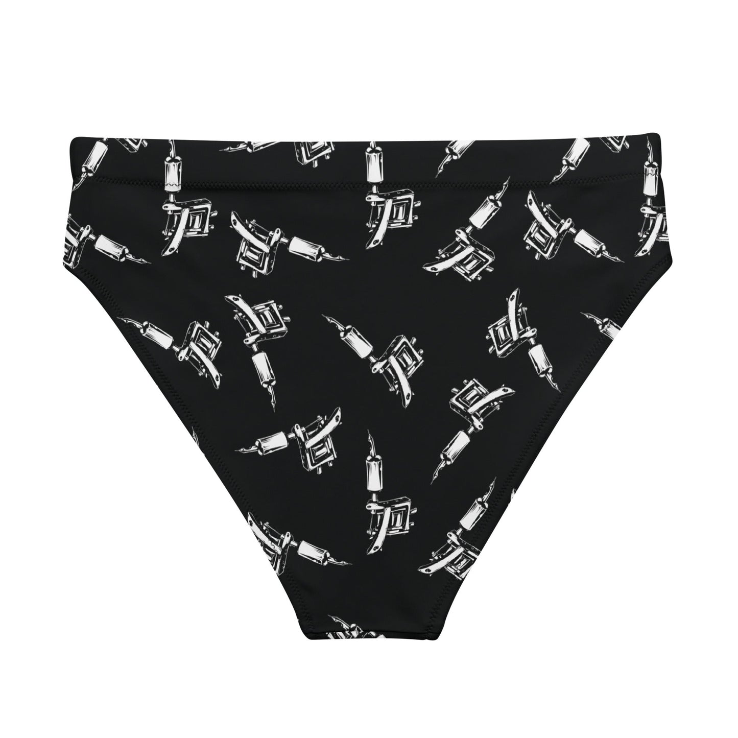 Tattoo Machine High - Waisted Bikini Bottom - Graphic Punks