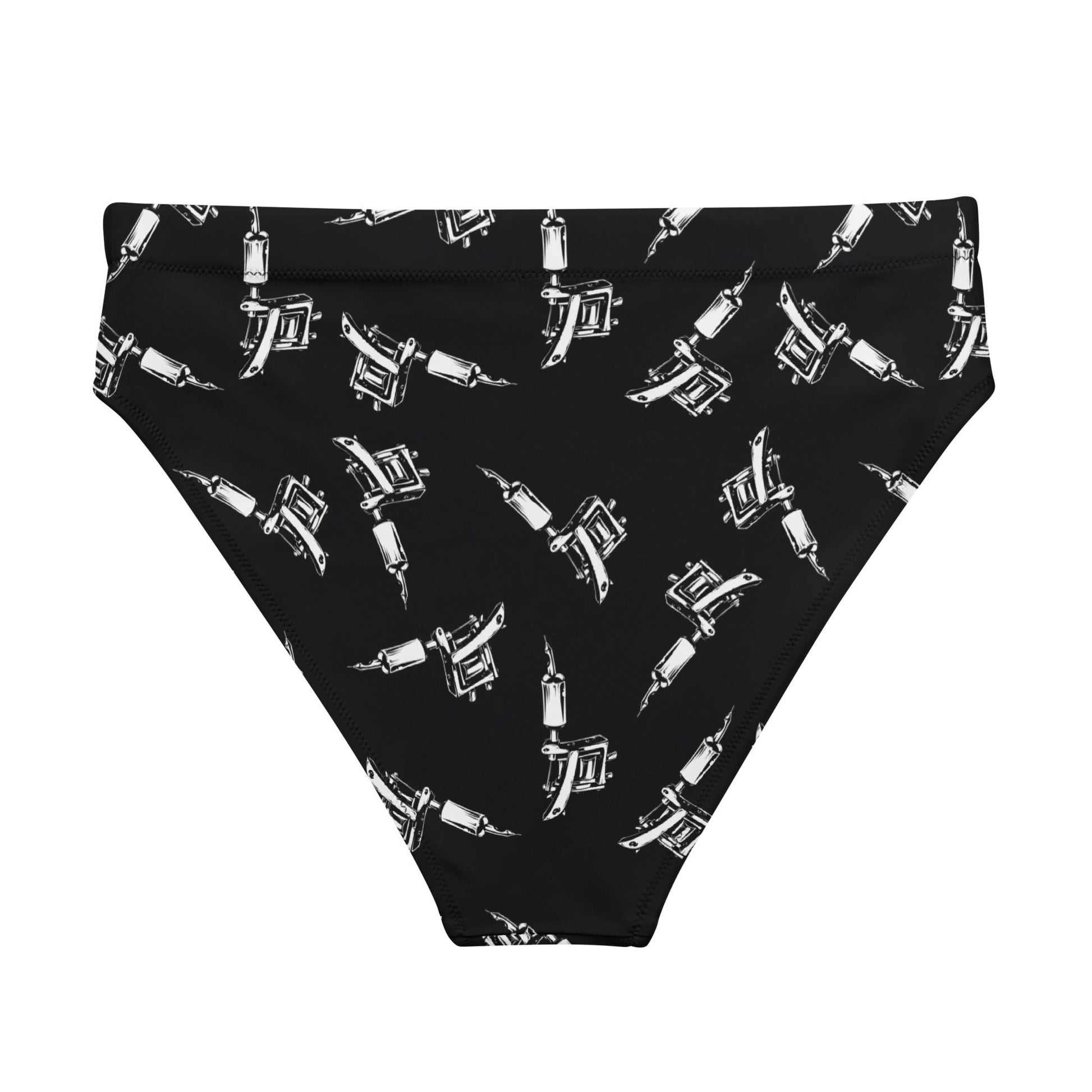 Tattoo Machine High - Waisted Bikini Bottom - Graphic Punks