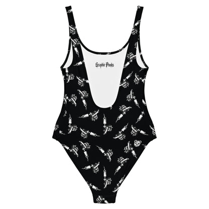 Tattoo Machine One - Piece Swimsuit - Graphic Punks