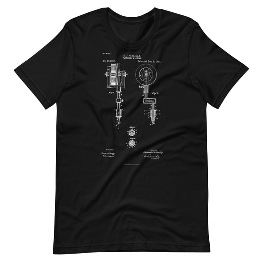 Tattoo Machine Patent Unisex t - shirt - Graphic Punks